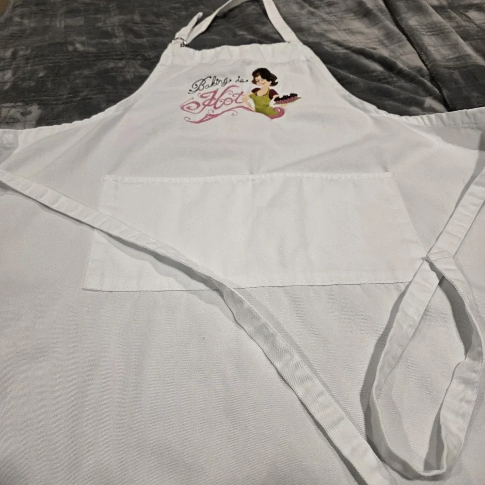 Apron Full White Handmade Embroidery 